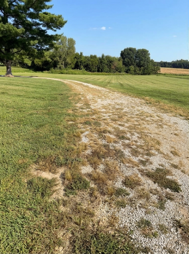 Driveway surface renewal before project